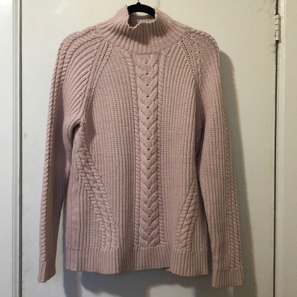 Soft Pink Lululemon Cable Knit Sweater 